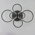 Люстра с ПДУ 71179/6 LED 144Вт диммер 3000-6000К черный 78,5х78,5х13,5 см