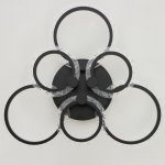 Люстра с ПДУ 71181/6 LED 120Вт диммер 3000-6000К черный 66х66х14,5 см