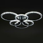 Люстра с ПДУ 71181/6 LED 120Вт диммер 3000-6000К черный 66х66х14,5 см