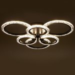 Люстра с ПДУ 71181/6 LED 120Вт диммер 3000-6000К черный 66х66х14,5 см