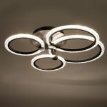 Люстра с ПДУ 71183/4 LED 121Вт диммер 3000-6000К черный 62х59х13 см