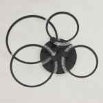 Люстра с ПДУ 71183/4 LED 121Вт диммер 3000-6000К черный 62х59х13 см