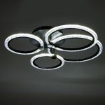 Люстра с ПДУ 71183/4 LED 121Вт диммер 3000-6000К черный 62х59х13 см