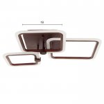 Люстра с ПДУ 71185/3 LED 76Вт диммер 3000-6000К кофе 60х46х9 см