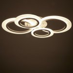 Люстра с ПДУ 71186/4 LED 128Вт диммер 3000-6000К белый 84х62х10,5 см