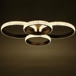 Люстра с ПДУ 88002/4 LED 148Вт 3000-6000К диммер кофе 82х64х14 см