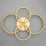 Люстра с ПДУ 88003/4 LED 148Вт 3000-6000К диммер золото 82х64х14 см