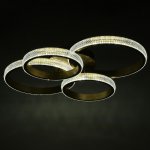 Люстра с ПДУ 88003/4 LED 148Вт 3000-6000К диммер золото 82х64х14 см