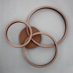 Люстра с ПДУ 88005/3 LED 125Вт 3000-6000К диммер кофе 83х64х19 см