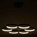 Светильник с ПДУ 88011/6 LED 78Вт 3000-6000К диммер черный 60х60х2-102 см