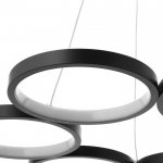 Светильник с ПДУ 88011/6 LED 78Вт 3000-6000К диммер черный 60х60х2-102 см