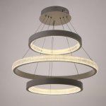 Светильник с ПДУ 88014/3 LED 81Вт 3000-6000К диммер белый 60х60х4-104 см