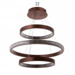 Светильник с ПДУ 88015/3 LED 81Вт 3000-6000К диммер кофе 60х60х4-104 см