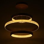 Светильник с ПДУ 88016/3 LED 81Вт 3000-6000К диммере золото 60х60х4-104 см