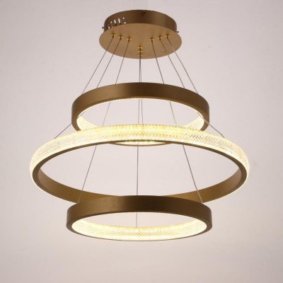 Светильник с ПДУ 88016/3 LED 81Вт 3000-6000К диммере золото 60х60х4-104 см