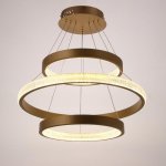 Светильник с ПДУ 88016/3 LED 81Вт 3000-6000К диммере золото 60х60х4-104 см