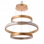 Светильник с ПДУ 88016/3 LED 81Вт 3000-6000К диммере золото 60х60х4-104 см