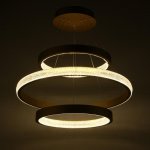 Светильник с ПДУ 88016/3 LED 81Вт 3000-6000К диммере золото 60х60х4-104 см