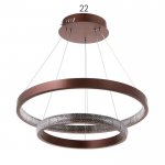 Светильник с ПДУ 88018/2 LED 56Вт 3000-6000К диммер кофе 60х60х4-104 см