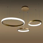 Светильник с ПДУ 88022/3 LED 81Вт 3000-6000К диммер золото 100х76х4-104 см