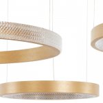 Светильник с ПДУ 88022/3 LED 81Вт 3000-6000К диммер золото 100х76х4-104 см