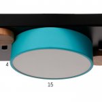 Светильник 35430/3 LED 30Вт 3000-6000К черный-зеленый-синий 35х15х15 см