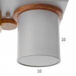 Светильник 35431/3 LED 30Вт 3000-6000К белый-золото 35х15х15 см