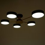 Светильник 35434/5 LED 120Вт 3000-6000К черный-золото 64х78х13,5 см