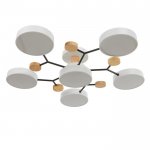 Светильник 35436/6 LED 144Вт 3000-6000К белый-черный 80х80х17 см