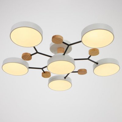 Светильник 35436/6 LED 144Вт 3000-6000К белый-черный 80х80х17 см Светильник 35436/6 LED 144Вт 3000-6000К белый-черный 80х80х17 см