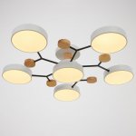 Светильник 35436/6 LED 144Вт 3000-6000К белый-черный 80х80х17 см