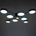 Светильник 35440/9 LED 197Вт 3000-6000К черный-синий 95х95х13,5 см