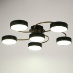 Светильник 35442/6 LED 144Вт 3000-6000К черный-золото 65х65х12 см