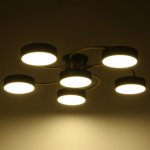 Светильник 35442/6 LED 144Вт 3000-6000К черный-золото 65х65х12 см