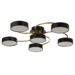 Светильник 35442/6 LED 144Вт 3000-6000К черный-золото 65х65х12 см