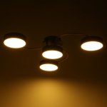 Светильник 35444/4 LED 96Вт 3000-6000К черный-золото 65х65х12 см