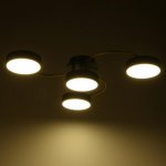 Светильник 35444/4 LED 96Вт 3000-6000К черный-золото 65х65х12 см