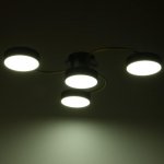 Светильник 35444/4 LED 96Вт 3000-6000К черный-золото 65х65х12 см