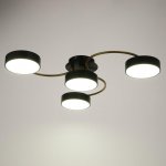 Светильник 35444/4 LED 96Вт 3000-6000К черный-золото 65х65х12 см