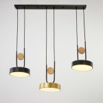 Светильник 35445/3 LED 72Вт 3000-6000К черный-золото 70х18х26 см