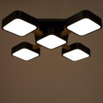 Светильник 35449/5 LED 120Вт 3000-6000К черный 62х62х11,5 см