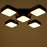 Светильник 35449/5 LED 120Вт 3000-6000К черный 62х62х11,5 см