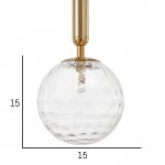 Светильник 34851/1 G9 40Вт золото 15х15х35-135 см