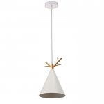 Светильник 34855/1 E27 40Вт белый-золото 18х18х26-126 см