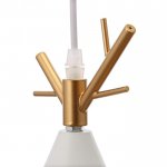 Светильник 34855/1 E27 40Вт белый-золото 18х18х26-126 см