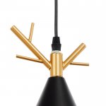 Светильник 34856/1 E27 40Вт черный-золото 18х18х26-126 см