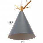 Светильник 34857/1 E27 40Вт серый-золото 18х18х26-126 см