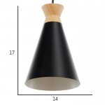 Светильник 34861/1 E27 40Вт черный 14,5х14,5х21,5-121,5 см