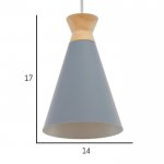 Светильник 34862/1 E27 40Вт серый 14,5х14,5х21,5-121,5 см