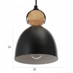 Светильник 34865/1 E27 40Вт черный 16х16х22-122 см